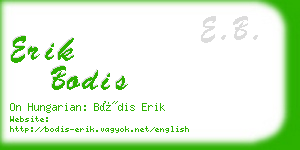 erik bodis business card
